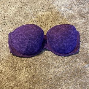 Purple Strapless Victoria’s Secret Bra